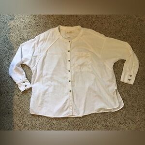 We The Free White Button-Up Shirt